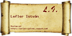 Lefler István névjegykártya
